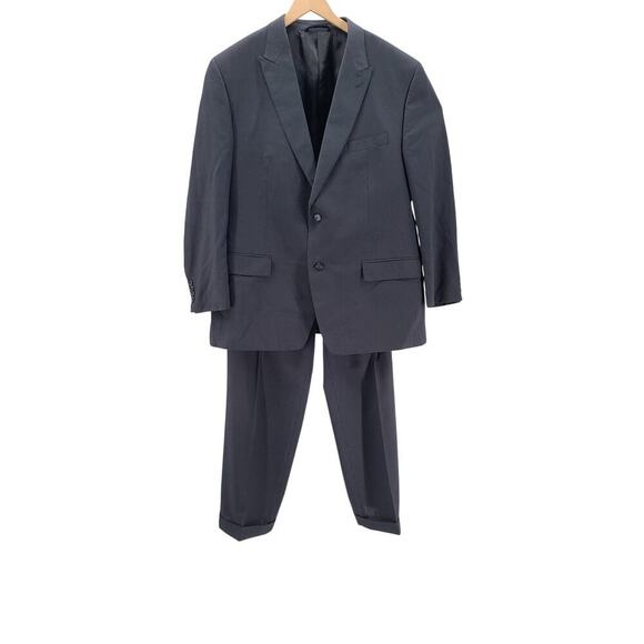 Other - Sean John Navy blue pinstripe suit 48R Classic Boxy board room wedding guest